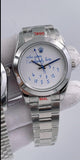 “Who Cares I’m Already Late” Silver Oyster Bracelet Watch (CF) 1:1