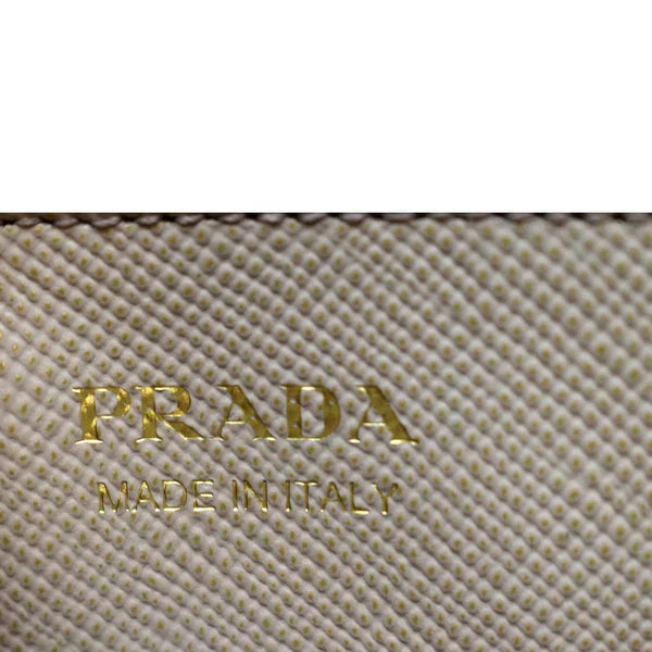 Prada Triangle Logo Leather Tote Bag