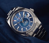Sky Dweller Silver/Blue  Oystersteel Watch (CF) 1:1
