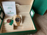 "President" Day-Date 18238 Gold 36mm Black Face Diamond Dial-Fluted Bezel (VSF)