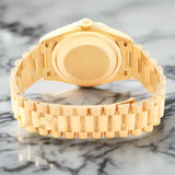 "President" Day-Date 18238 Gold 36mm Black Face Diamond Dial-Fluted Bezel (VSF)